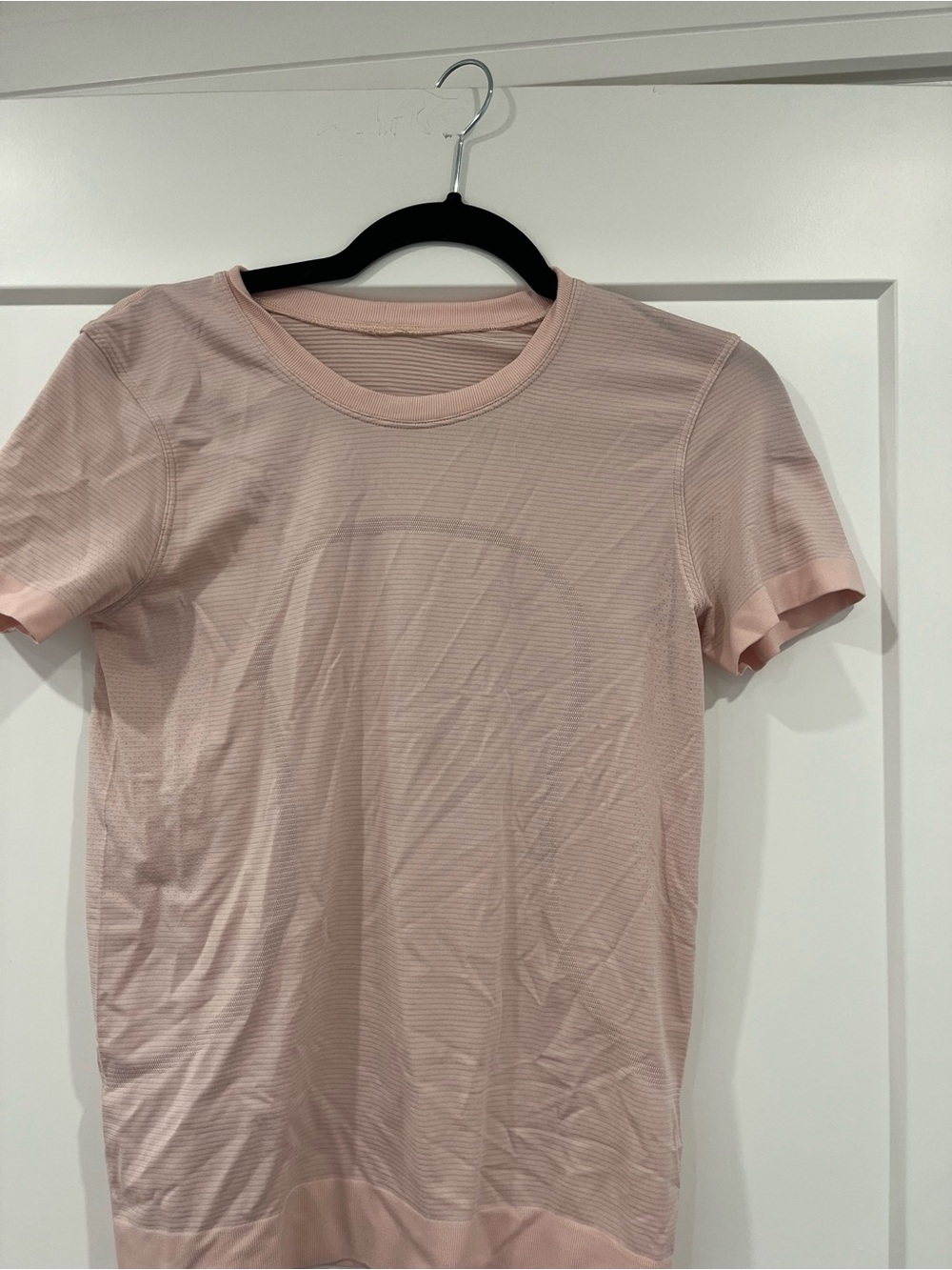 lululemon athletica Blush Pink Ribbed Crew Tee